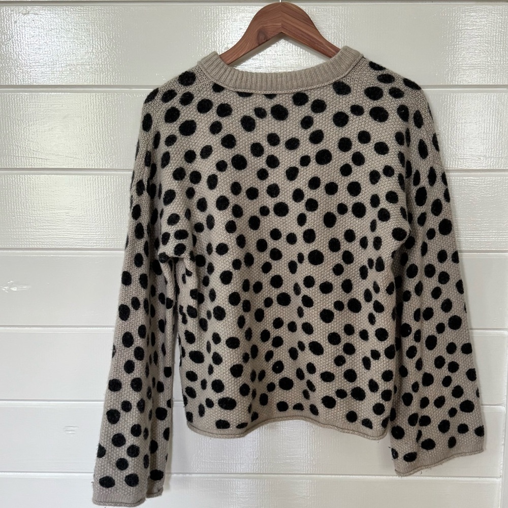 Madewell Leopard Dot Pullover Oversized Sweater, small - Picture 2 of 7